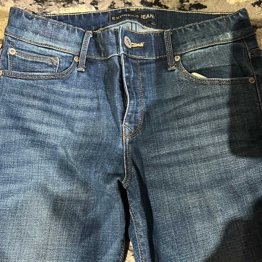 Women’s Express Performance Stretch Skinny Mid Rise 8R Jeans